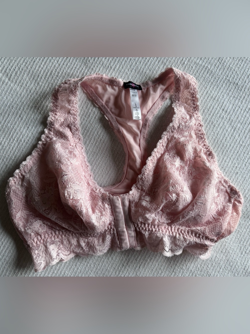 Cosabella Made in Italy Lace Bralette - Pink Large